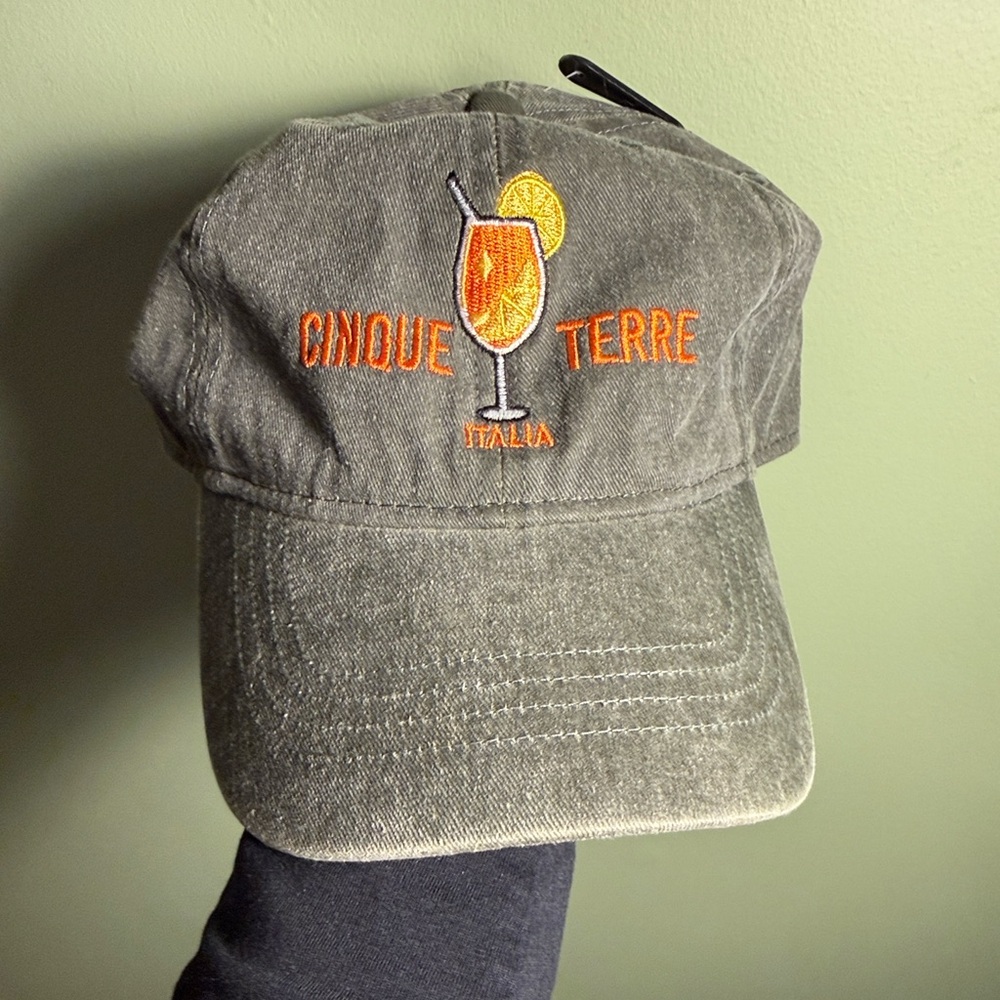 Boutique Terre Italia Embroidered distressed Baseball Cap adjustable